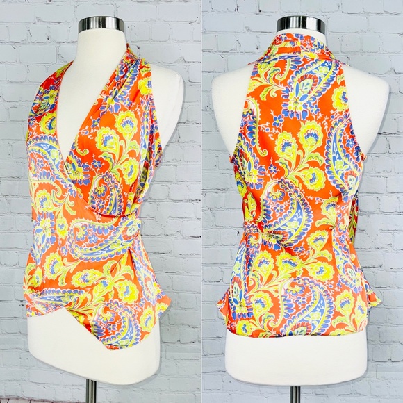 Lauren Ralph Lauren Tops - |•LAUREN RALPH LAUREN•| Pretty Floral Satin Wrap Top
